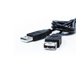 Cables Extensión USB Vorago - 1, 5 m, USB A, USB A, Macho/hembra, Negro