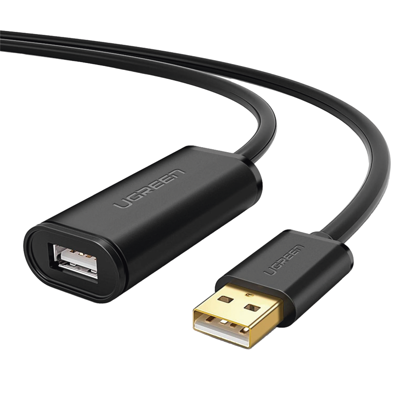 Cable de Extensión Activo USB 2.0, 30 Metros, Macho-Hembra, Booster individual FE1.1S incorporado, Velocidad de hasta 480 Mbps