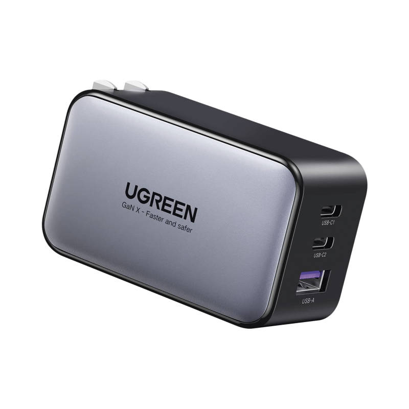 Cargador de 65W serie Nexode, 3 Puertos de Carga Rápida, 2 USB-C, 1 USB-A, Tecnología GaN II, Power Delivery 3.0, Quick Charge 4