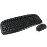 Teclado y mouse alámbrico Balance Easy Line by Perfect Choice negro, USB- mouse Ideal para usuarios diestros y zurdos