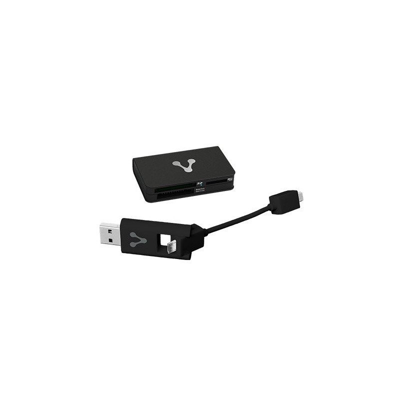 Lector de memoria Vorago - 480 Mbit/s, Negro