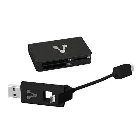 Lector de memoria Vorago - 480 Mbit/s, Negro