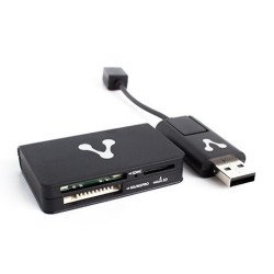Lector de memoria Vorago - 480 Mbit/s, Negro