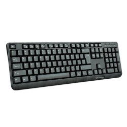 Teclado Alámbrico Vorago - KB-102 USB, Alámbrico, Universal, teclas FN Multimedia, Negro.