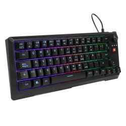 Teclado Vorago Start The Game KB-506 Tkl Factor 65 - RGB, Rueda Multimedia, Alámbrico, Anti Ghosting, Usb Negro