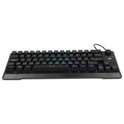 Teclado Vorago Start The Game KB-506 Tkl Factor 65 - RGB, Rueda Multimedia, Alámbrico, Anti Ghosting, Usb Negro