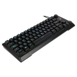 Teclado Vorago Start The Game KB-506 Tkl Factor 65 - RGB, Rueda Multimedia, Alámbrico, Anti Ghosting, Usb Negro