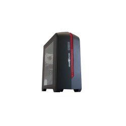 Gabinete Game Factor CSG500 mATX NEG/ROJO - 2xVENT 120MM LED, 1x USB 2.0, 1x USB 3.0