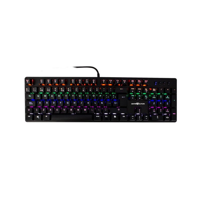 Teclado Mecánico Game Factor KBG400-PK-BL - Switch Red, USB, Rosa y Azul