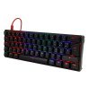 Teclado Mecánico 60  Game Factor KBG560-RD - RGB, Teclas Extras Red Intercambiables, Red Switch, Usb Rojo