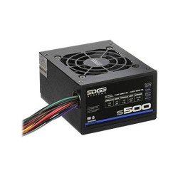 Fuente de poder Acteck micro ATX 500 w 20+4 pines 2 sata2 molex ventilador 80mm para gabinete Slim modelo S-500