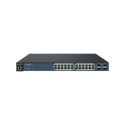 EWS7928FP Switch EnGenius 24 puertos Ethernet gigabit + PoE 370w, 4 pts. SFP gigabit, serie neutrón