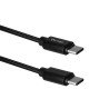 Cable Vorago CAB-124-BK - USB C, USB C, Macho/Macho, 1 m, Negro