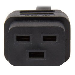 Cable de 1.8 m NEMA 5-15P a C19 de servicio pesado de 14 AWG para alimentación de computadoras