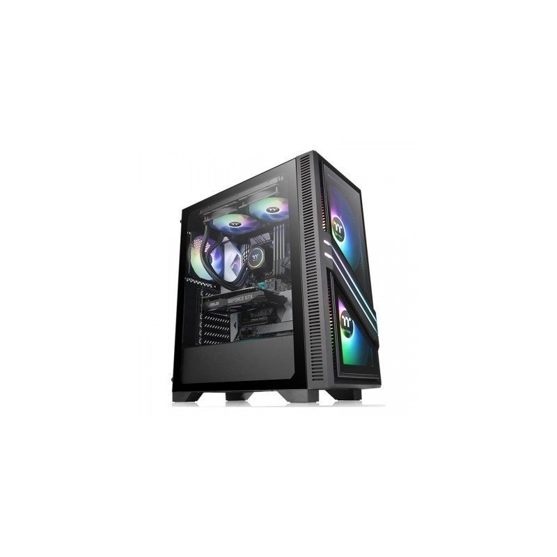 Gabinete THERMALTAKE Versa T25 TG - Gabinete, Mini ITX hasta ATX, Negr