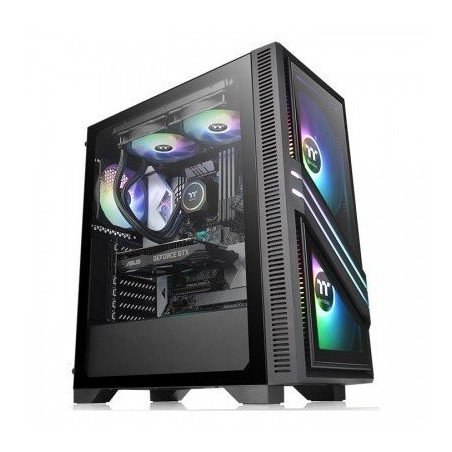 Gabinete THERMALTAKE Versa T25 TG - Gabinete, Mini ITX hasta ATX, Negr
