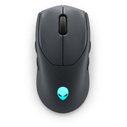 Mouse para jugador Alienware AW720M, Ambidextro, Óptico, RF Wireless + Bluetooth, 26000 DPI, Gris