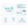 Sistema WIFI 6 en Malla TP-Link AX3000, Blanco, Interno