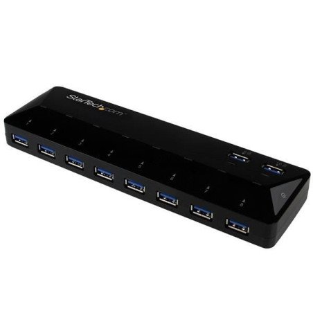Hub USB 3.0 de 10 Puertos, con 2 Puertos de 1.5A, USB 3.2 Gen 1 (3.1 Gen 1) Type-B, USB 3.2 Gen 1 (3.1 Gen 1) Type-A