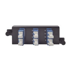 Placa acopladora de fibra óptica "plug and play", con 6 conectores lc dúplex (12 fibras), para fibra monomodo, azul