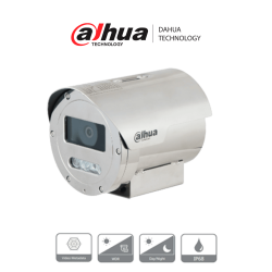 Cámara IP Antiexplosion de 4 Megapixeles, 4x de Zoom Óptico, H.265+, IR de 40 Metros, Inteligencia Artificial con SMD Plus, Star