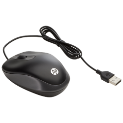 Mouse HP G1K28AA. Negro, 2 botones, Alámbrico, Óptico, 1000 DPI