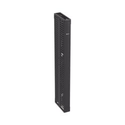 Organizador vertical doble patchrunner, para rack abierto de 45 unidades, 6in de ancho, color negro