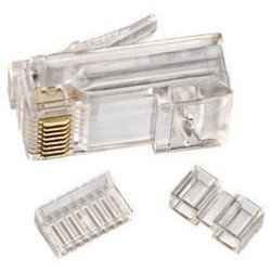 Conector RJ-45, Cat. 6. Paquete con 100 piezas.