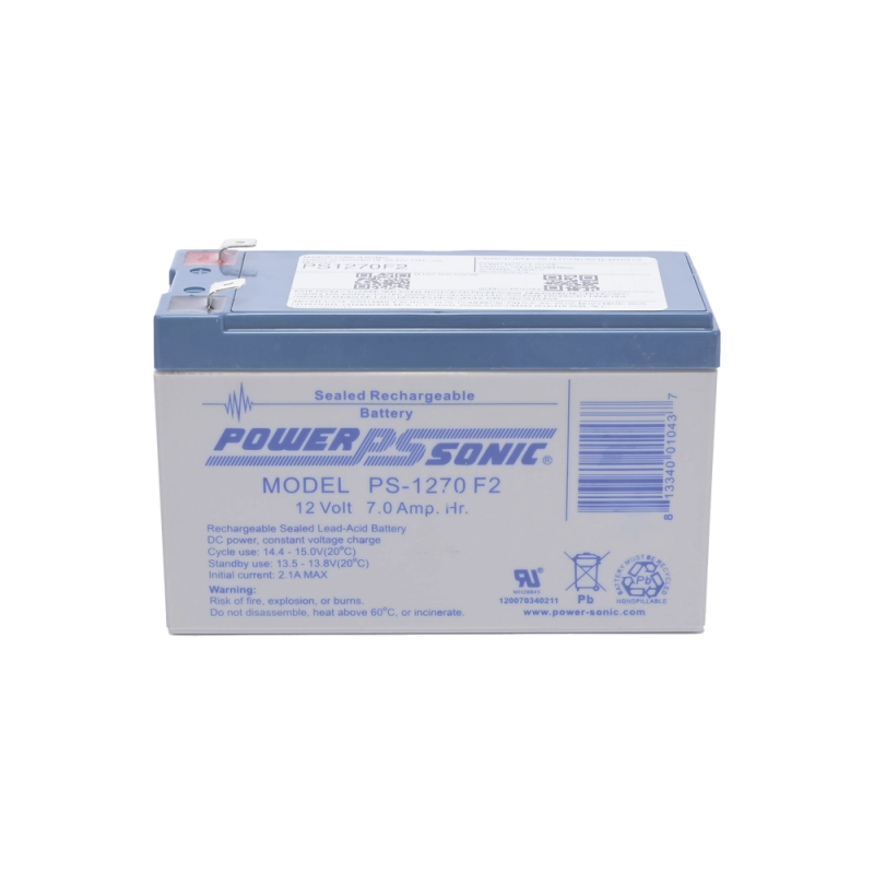 Batería de Respaldo UL de 12V 7AH, Ideal para Sistemas de Detección de Incendio, Control de Acceso, Intrusión, Videovigilancia,