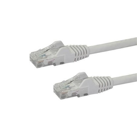 Cable de red ethernet Cat. 6 snagless de 1 m, blanco, cable patch RJ-45, UTP