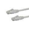 Cable de red ethernet Cat. 6 snagless de 1 m, blanco, cable patch RJ-45, UTP