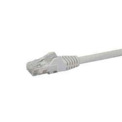 Cable de red ethernet Cat. 6 snagless de 1 m, blanco, cable patch RJ-45, UTP