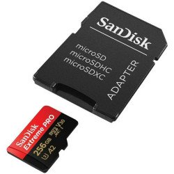 SanDisk Extreme Pro MicroSD Card 256GB, incluye adaptador