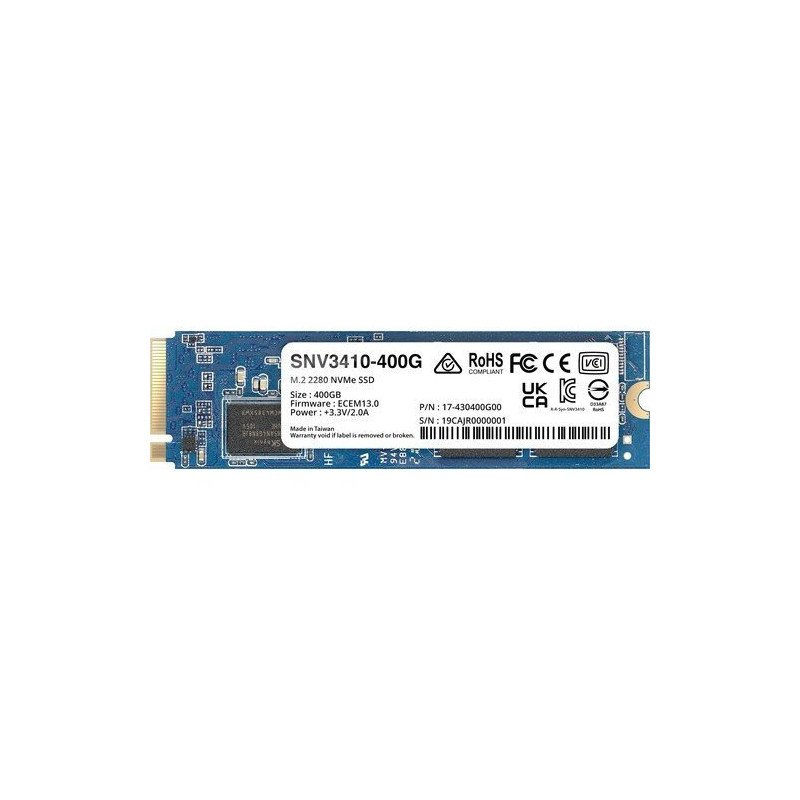 SSD 400GB NVMe M.2 2280, diseñada para Synology NAS con ranuras M.2 integradas SSD 400GB NVMe M.2 2280, diseñada para Synology NAS con ranuras M.2 integradas