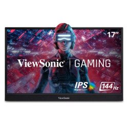 Monitor LED ViewSonic portátil gamer VX1755, 17 pulgadas, full HD, USB-c, mini HDMI, cable USB-c, cable mini HDMI