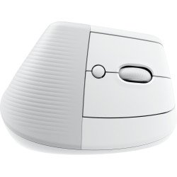 Mouse Logitech Lift, mano derecha, Diseño vertical, Óptico, RF Wireless + Bluetooth, 4000 DPI, Blanco