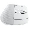 Mouse Logitech Lift, mano derecha, Diseño vertical, Óptico, RF Wireless + Bluetooth, 4000 DPI, Blanco