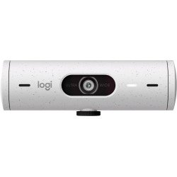 Cámara web Logitech Brio 500 blanco FHD 1080 a 30 FPS auto enfoque, micrófono IA USB-C Win/MacOS
