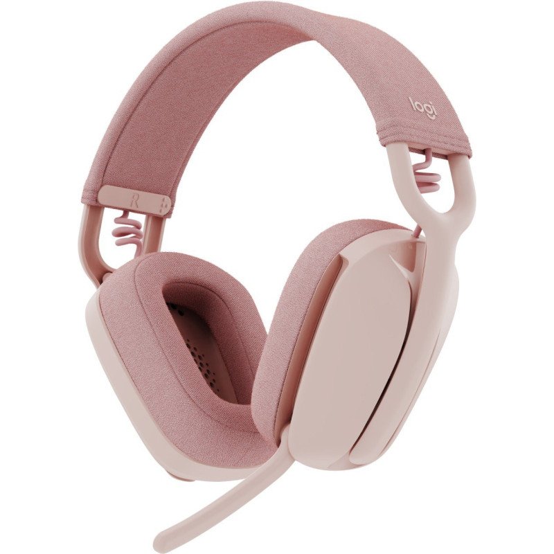 Audífonos con micrófono tipo diadema Zone Vibe 100 Wireless rosa bluetooth, USB-C, recargables, control de audio integrado
