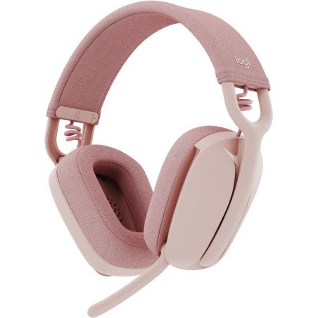 Audífonos con micrófono tipo diadema Zone Vibe 100 Wireless rosa bluetooth, USB-C, recargables, control de audio integrado