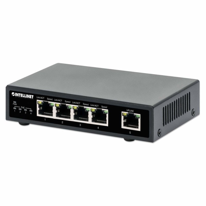 Switch PoE+ Intellinet, con 5 puertos Gigabit Ethernet (10/100/1000), Energía sobre Ethernet (PoE) Switch PoE+ Intellinet, con 5 puertos Gigabit Ethernet (10/100/1000), Energía sobre Ethernet (PoE)