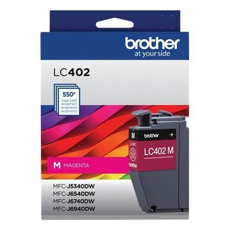 Cartucho de tinta magenta Brother LC402M, rendimiento aprox. de 550 pá