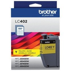 Cartucho de tinta amarilla Brother LC402Y, rendimiento aprox. de 550 p