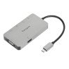 Docking Station USB-C 4K, Alámbrico, USB 3.2 Gen 1 (3.1 Gen 1) Type-C, Gris, 4K Ultra HD, 3840 x 2160 Pixeles