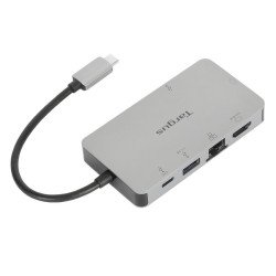 Docking Station USB-C 4K, Alámbrico, USB 3.2 Gen 1 (3.1 Gen 1) Type-C, Gris, 4K Ultra HD, 3840 x 2160 Pixeles