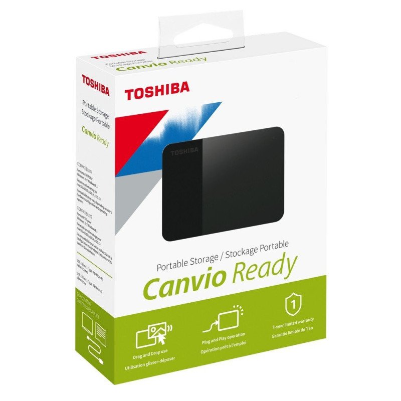 Disco Duro Toshiba Canvio Ready 4 TB HDTP340XK3CA, Color Negro, USB 3.0, Formato 2.5