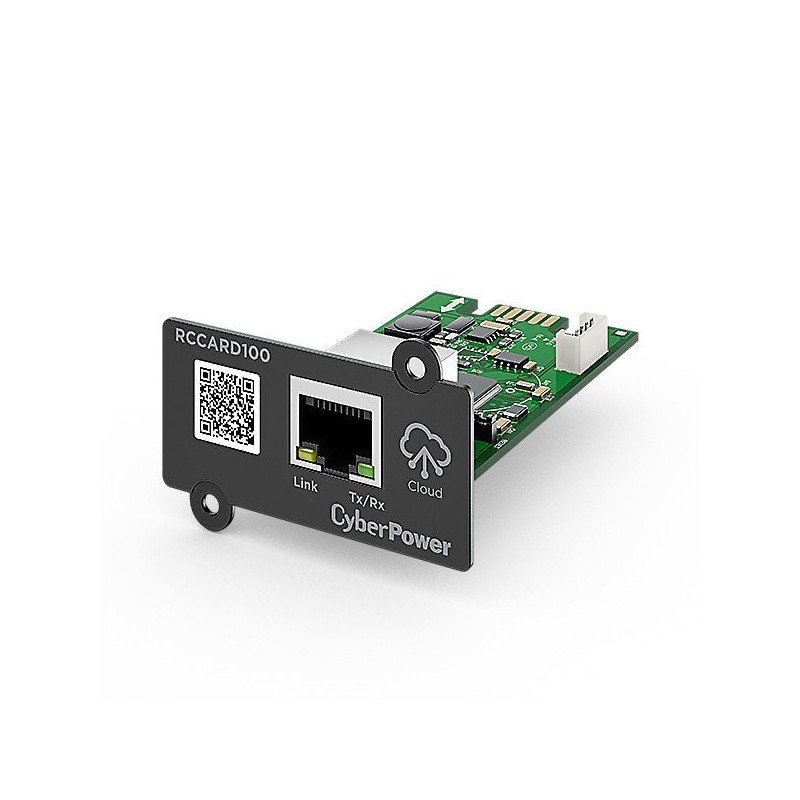 Tarjeta de monitoreo Cyberpower (RCCARD100) conexión ethernet RJ-45, software powerpanel® cloud. Garantía de 3 años.
