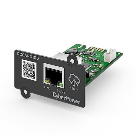 Tarjeta de monitoreo Cyberpower (RCCARD100) conexión ethernet RJ-45, software powerpanel® cloud. Garantía de 3 años.