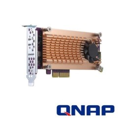 Qnap qm2-2p-344 dual m.2 PCIe SSD expansion card, supports up to two m.2 2280/22110 form factor m.2 PCIe (gen3 x4) SSDs, PCIe ge