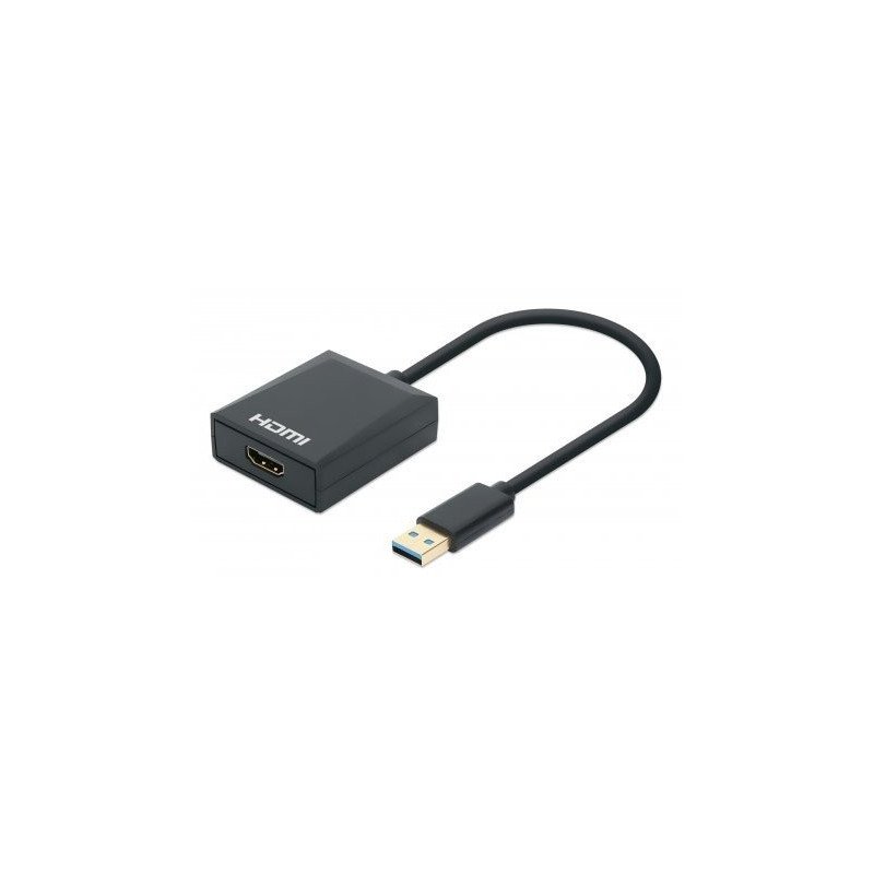 Cable convertidor Manhattan de USB-A a HDMI 1080p@60hz macho-hembra Cable convertidor Manhattan de USB-A a HDMI 1080p@60hz macho-hembra